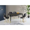 Extendable Dining Table Flora - 1111 Black
Gold