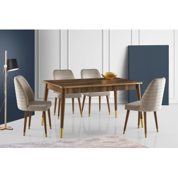 Extendable Dining Table Flora - 1112 Walnut
Gold