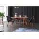 Extendable Dining Table Mira - 1221 Walnut
Anthracite Extendable Dining Table Mira - 1221 Walnut
Anthracite
