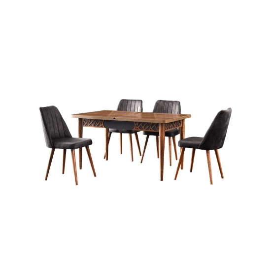 Extendable Dining Table Mira - 1221 Walnut
Anthracite Extendable Dining Table Mira - 1221 Walnut
Anthracite