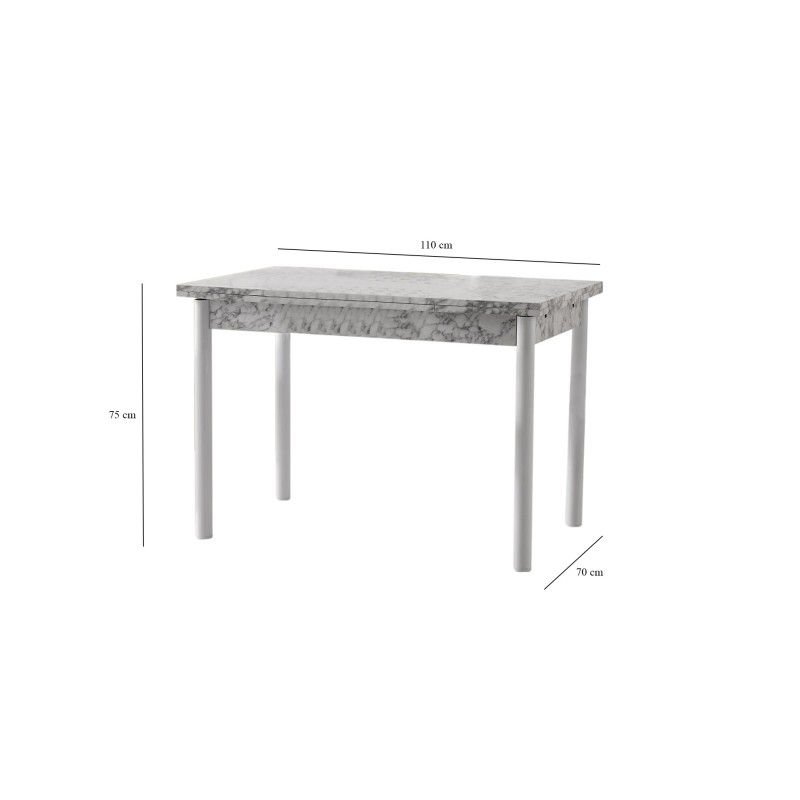 Extendable Dining Table Polo - 1305 White
Grey