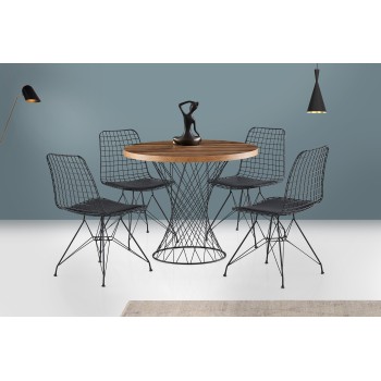 Dining Table Pota - 1483 Walnut
Black