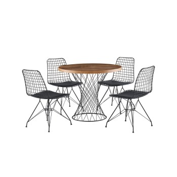 Dining Table Pota - 1483 Walnut
Black