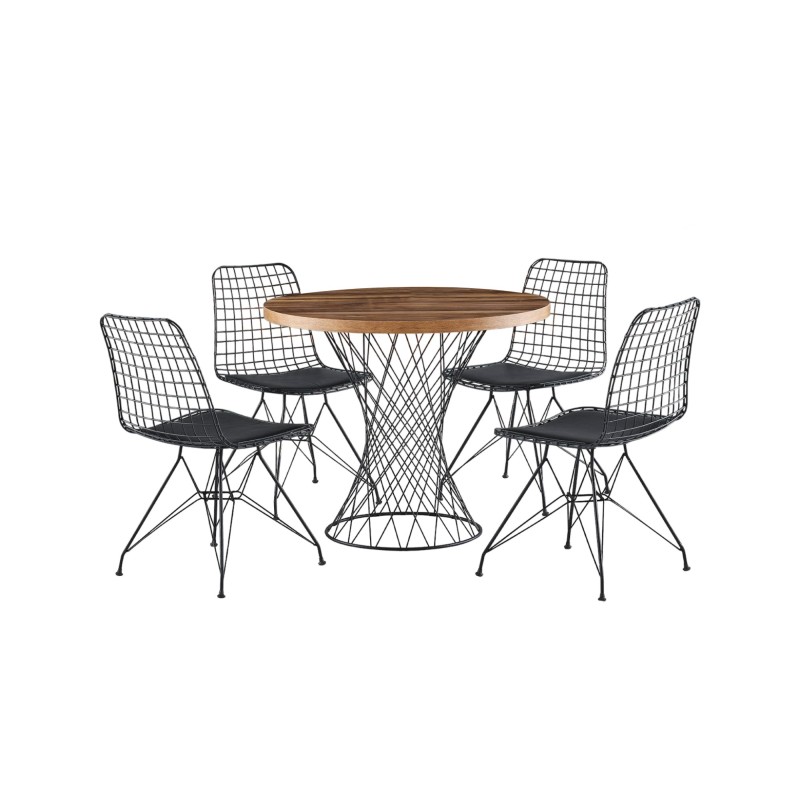 Dining Table Pota - 1483 Walnut
Black