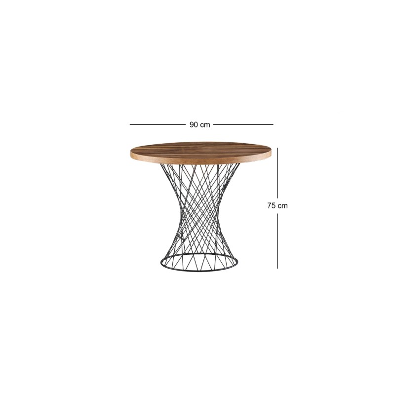 Dining Table Pota - 1483 Walnut
Black