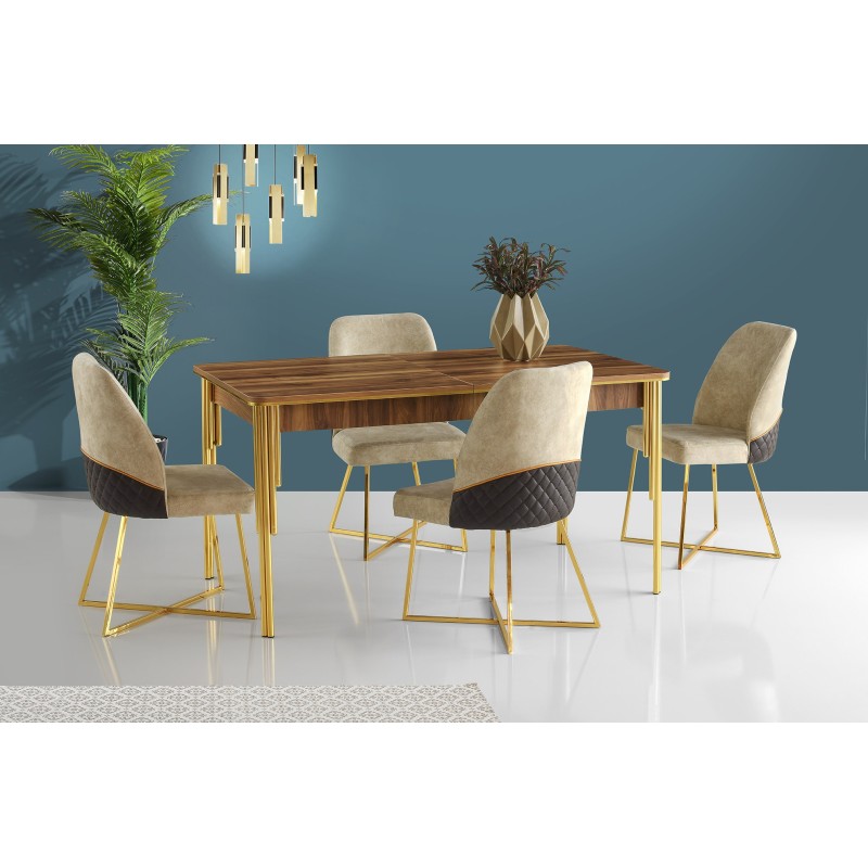 Extendable Dining Table Damla - 1103 Walnut
Gold