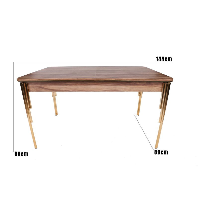 Extendable Dining Table Damla - 1103 Walnut
Gold