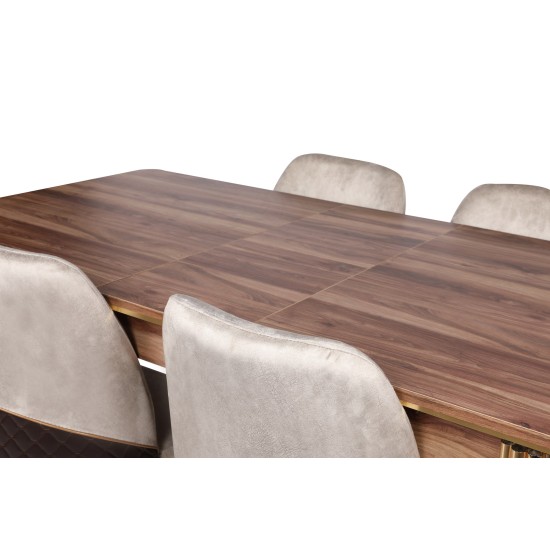 Extendable Dining Table Damla - 1103 Walnut
Gold