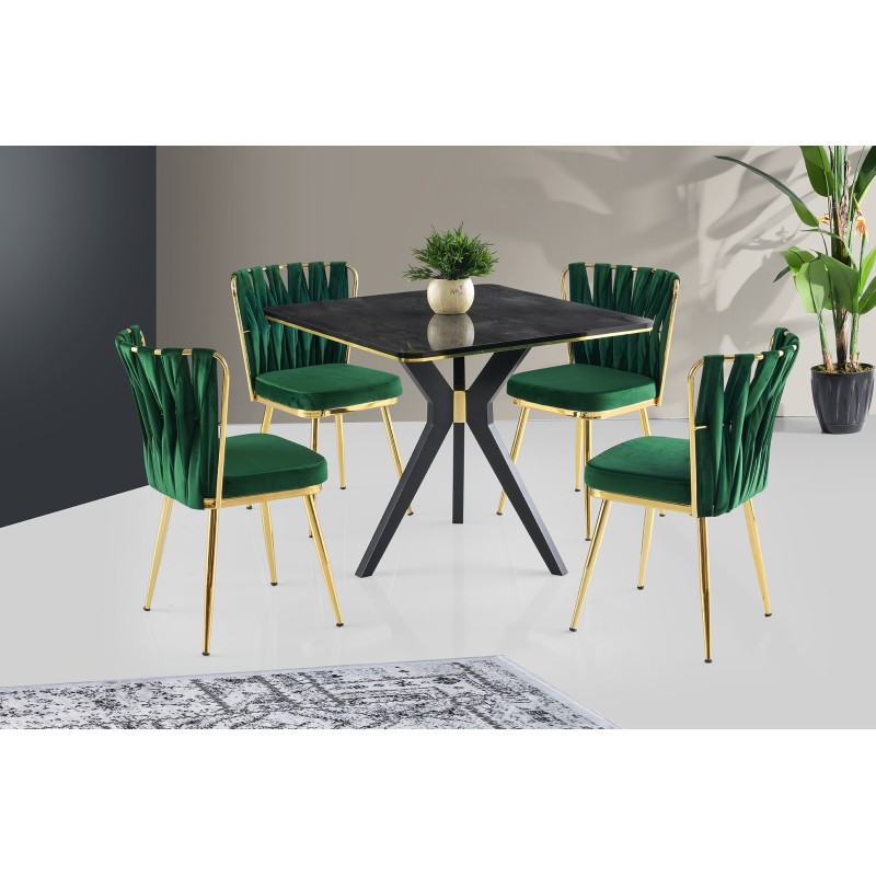 Dining Table Kare İkon - 1431 Black
Gold