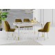 Extendable Dining Table Flora - 1113 White
Gold
