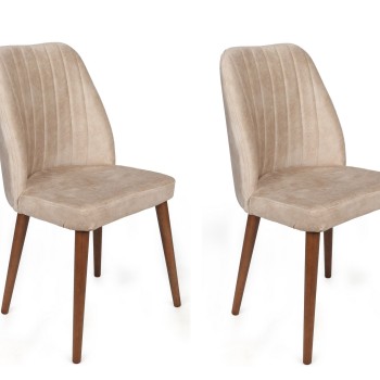 Chair Set (2 Pieces) Alfa-464 V2 Cream
Walnut