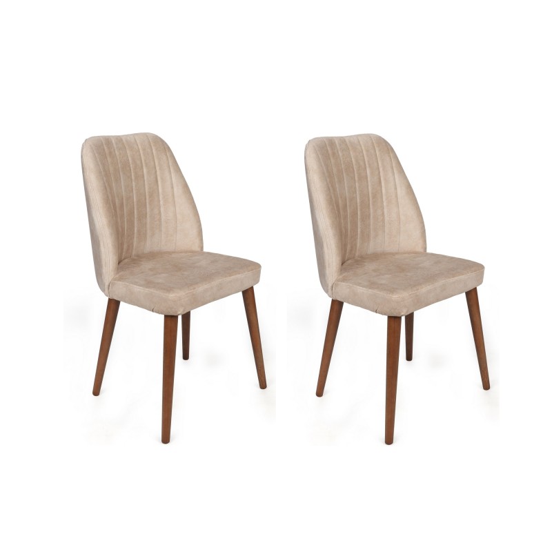 Chair Set (2 Pieces) Alfa-464 V2 Cream
Walnut