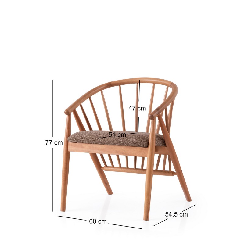 Chair Ava - 4502 Oak
Light Brown
