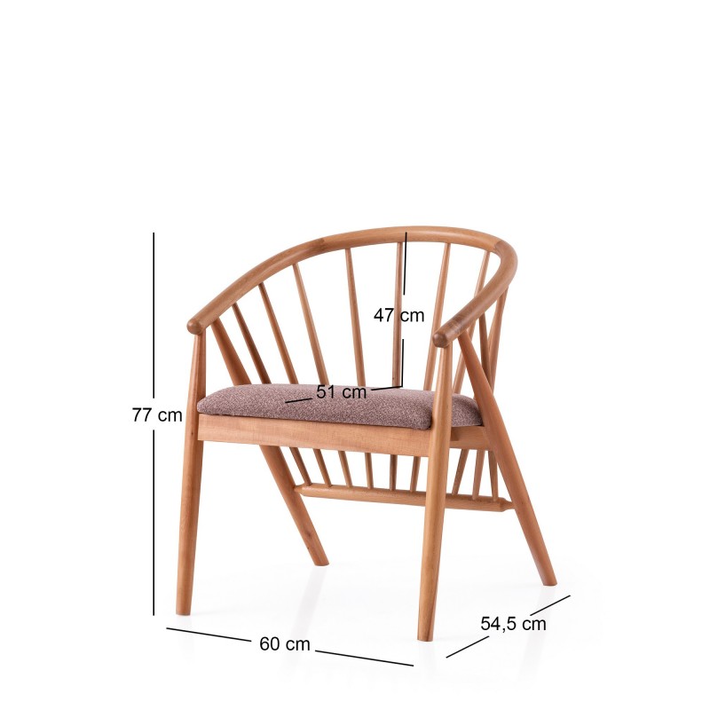 Chair Ava - 4503 Oak
Mink