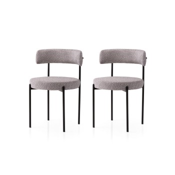 Chair Set (2 Pieces) Gını - 4006 V2 Black
Grey