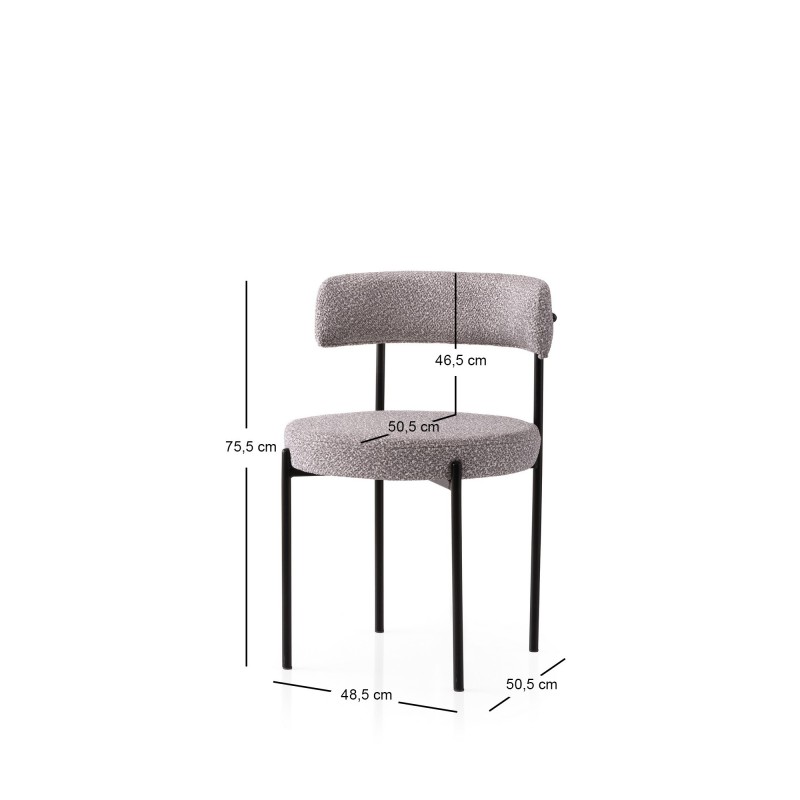 Chair Set (2 Pieces) Gını - 4006 V2 Black
Grey