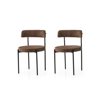 Chair Set (2 Pieces) Gını - 4019 V2 Black
Brown