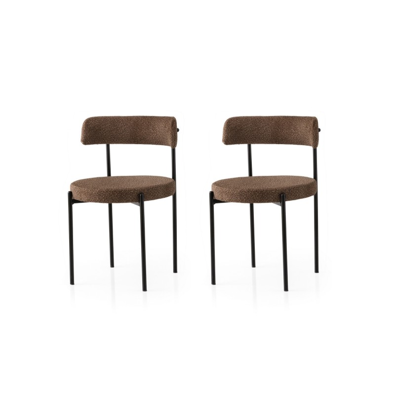 Chair Set (2 Pieces) Gını - 4019 V2 Black
Brown