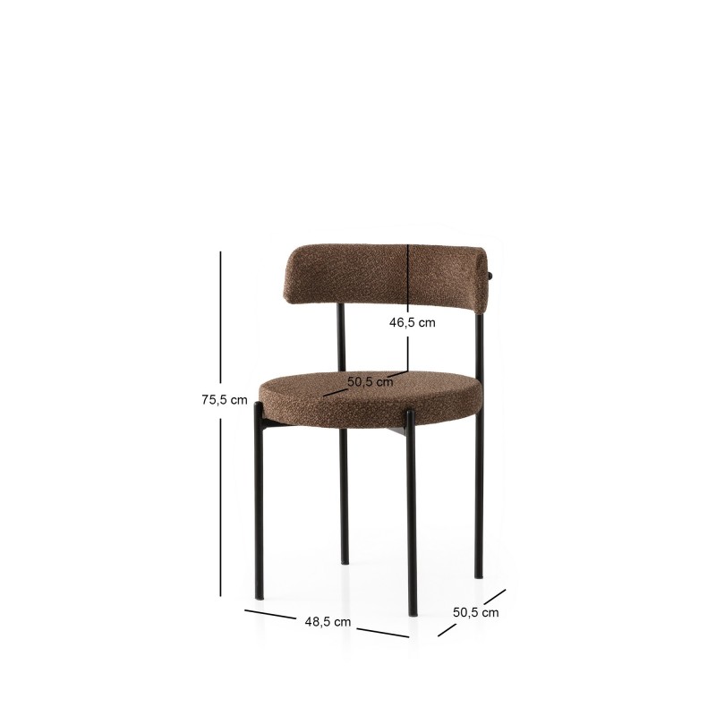 Chair Set (2 Pieces) Gını - 4019 V2 Black
Brown
