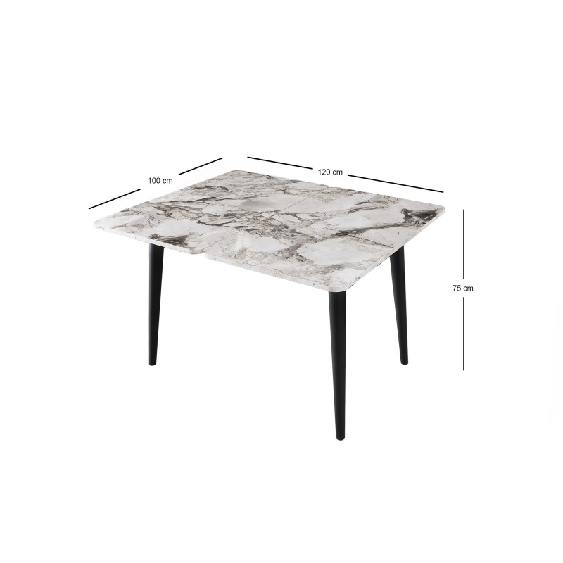 Extendable Dining Table Dolunay - 1281 White
Marble