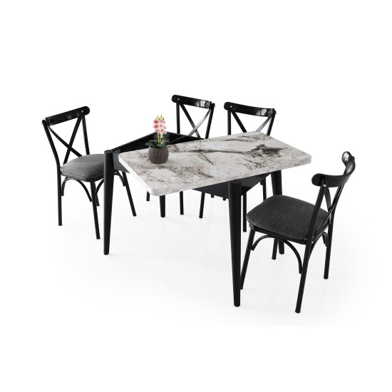 Extendable Dining Table Dolunay - 1281 White
Marble