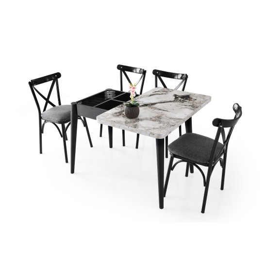 Extendable Dining Table Dolunay - 1281 White
Marble
