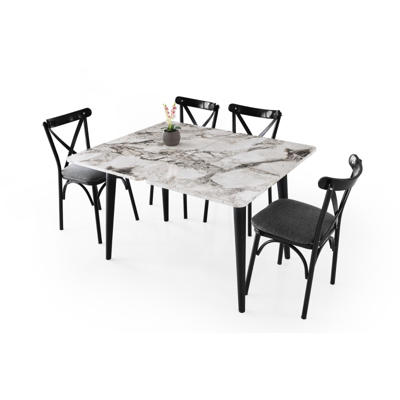 Extendable Dining Table Dolunay - 1281 White
Marble