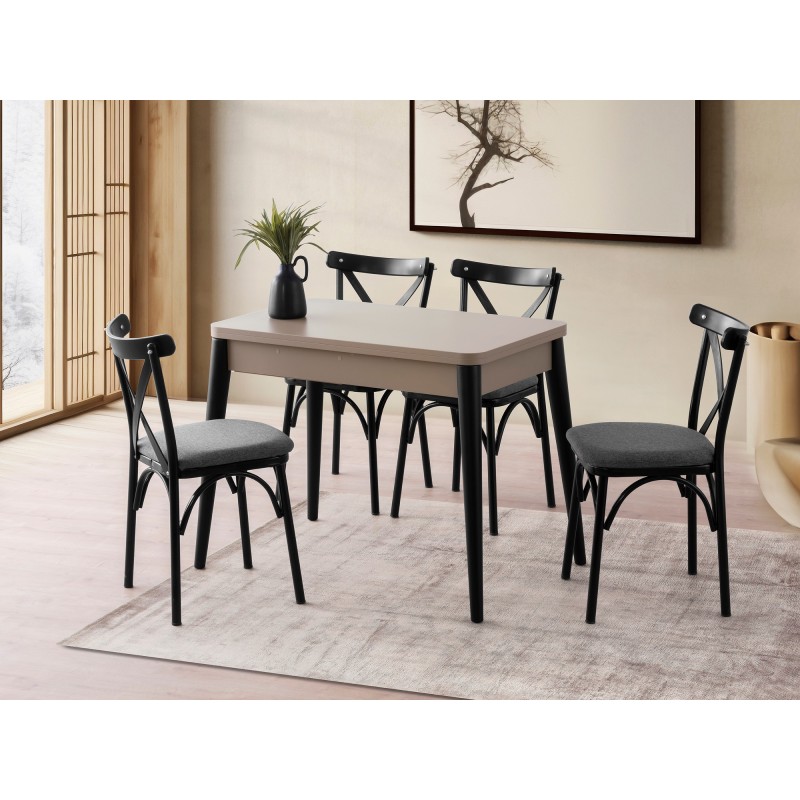Extendable Dining Table Dolunay - 1285 Light Mocha