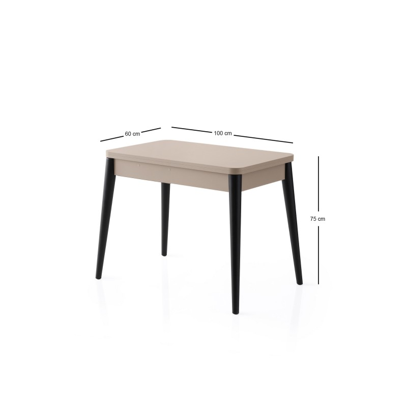 Extendable Dining Table Dolunay - 1285 Light Mocha