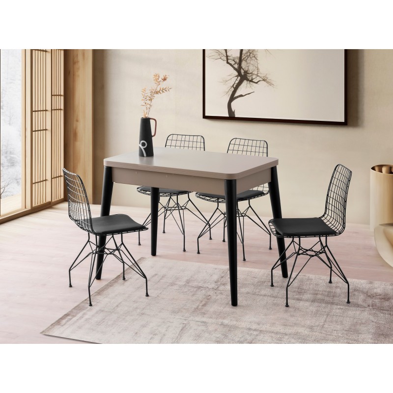 Extendable Dining Table Dolunay - 1285 Light Mocha