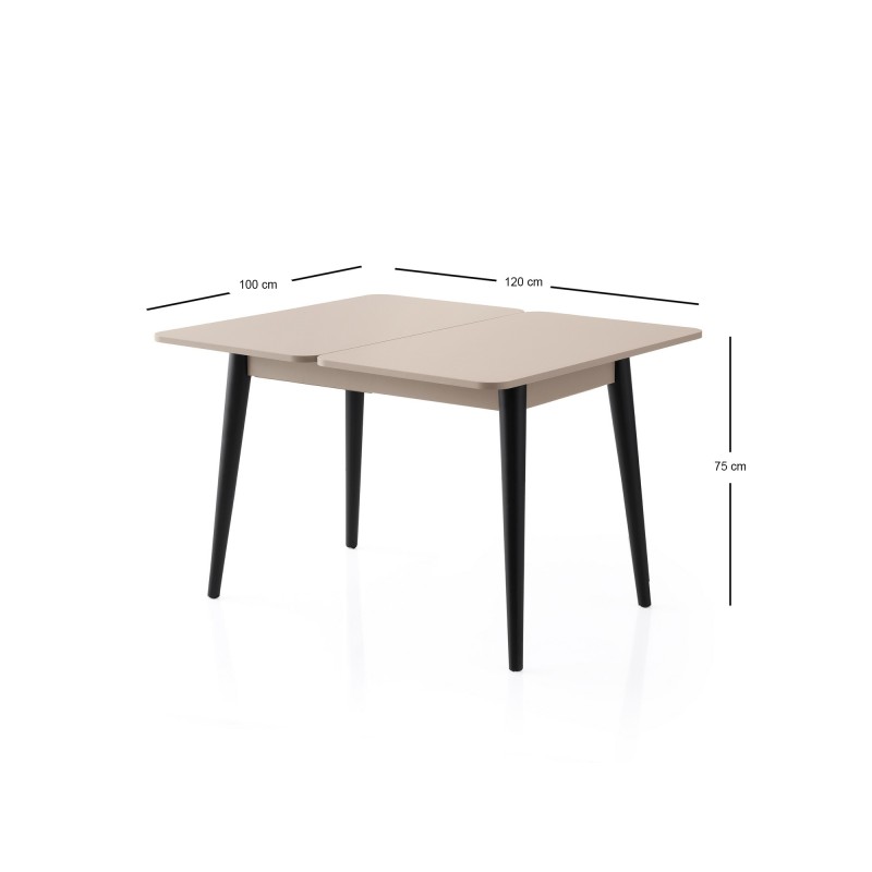 Extendable Dining Table Dolunay - 1285 Light Mocha