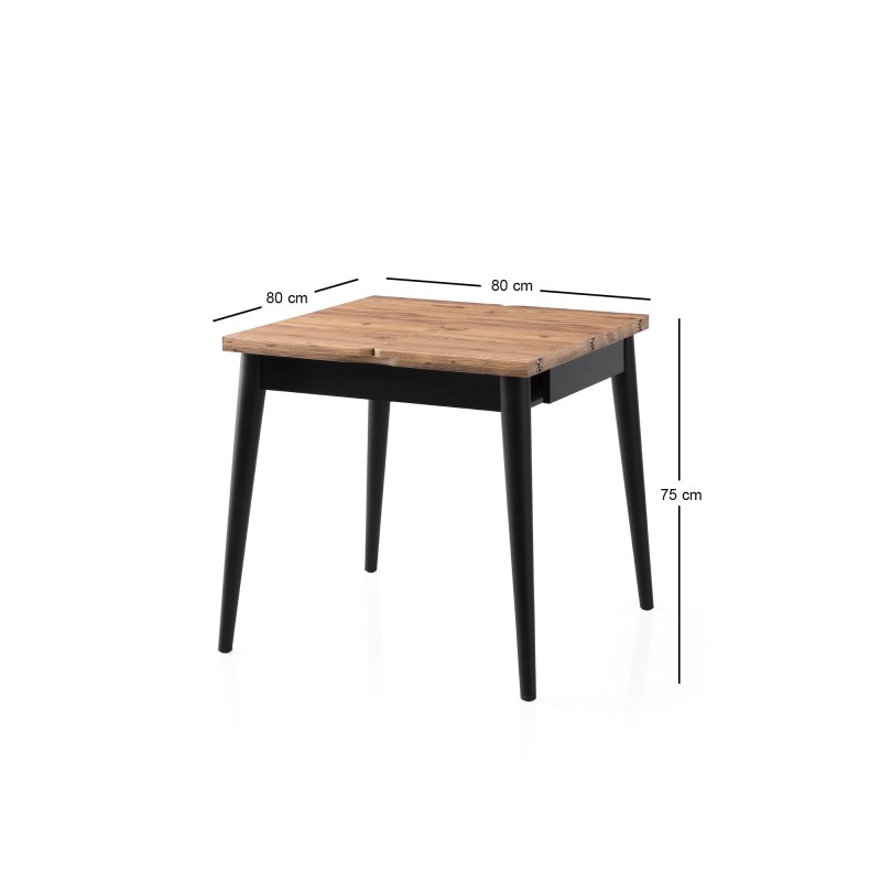 Επεκτεινόμενο Τραπέζι- Totem - 3043 - Χρώμα Atlantic Φυσικό Πεύκο -160x80x5εκ