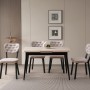 Extendable Dining Table Ay - 1186 Travertine
Black