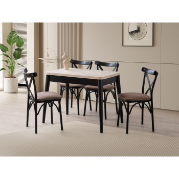 Extendable Dining Table Dolunay - 1286 Travertine
Black