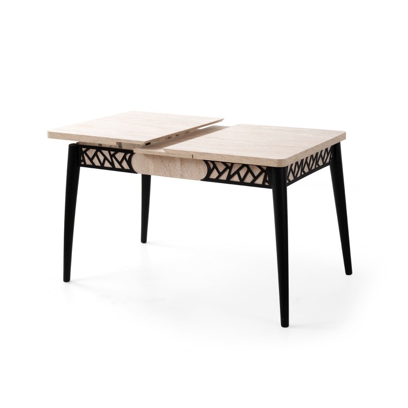 Extendable Dining Table Mira - 1224 Travertine
Black