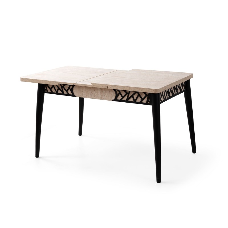 Extendable Dining Table Mira - 1224 Travertine
Black
