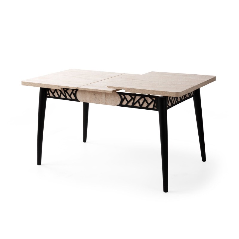 Extendable Dining Table Mira - 1224 Travertine
Black