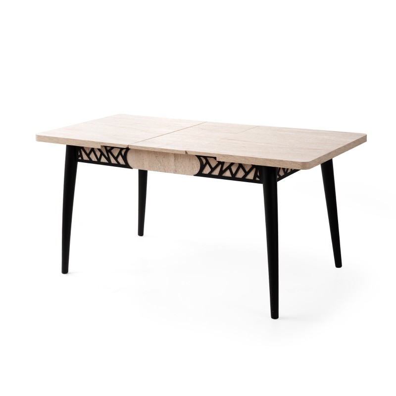 Extendable Dining Table Mira - 1224 Travertine
Black