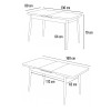 Extendable Dining Table Mira - 1224 Travertine
Black