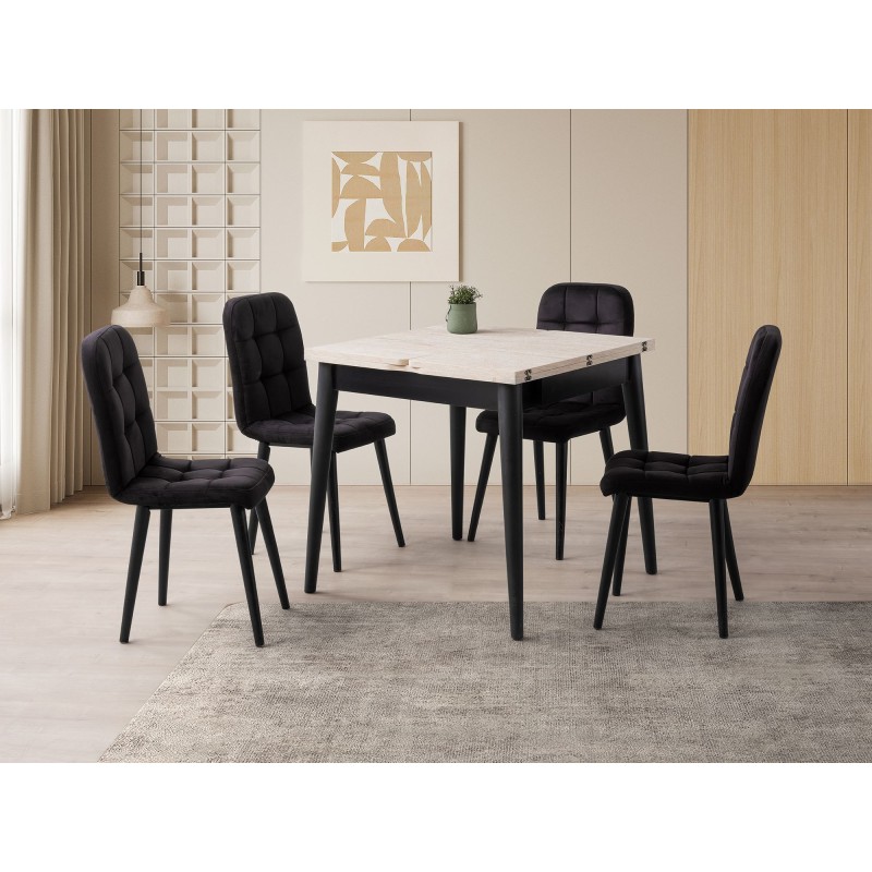 Extendable Dining Table Totem - 3044 Travertine
Black