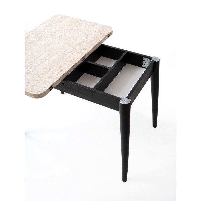 Extendable Dining Table Totem - 3044 Travertine
Black