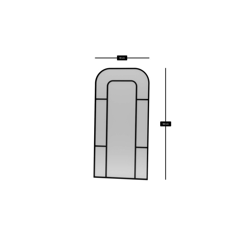 Cheval Mirror Forma - Black Black