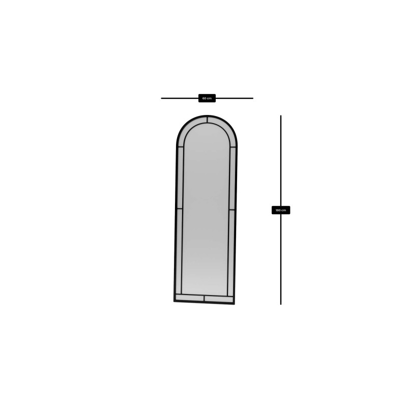 Cheval Mirror Luna - Black Black