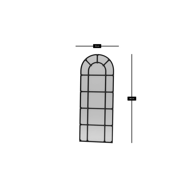 Cheval Mirror Ovalis Dar - Black Black