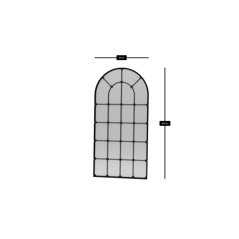 Cheval Mirror Ovalis - Black Black