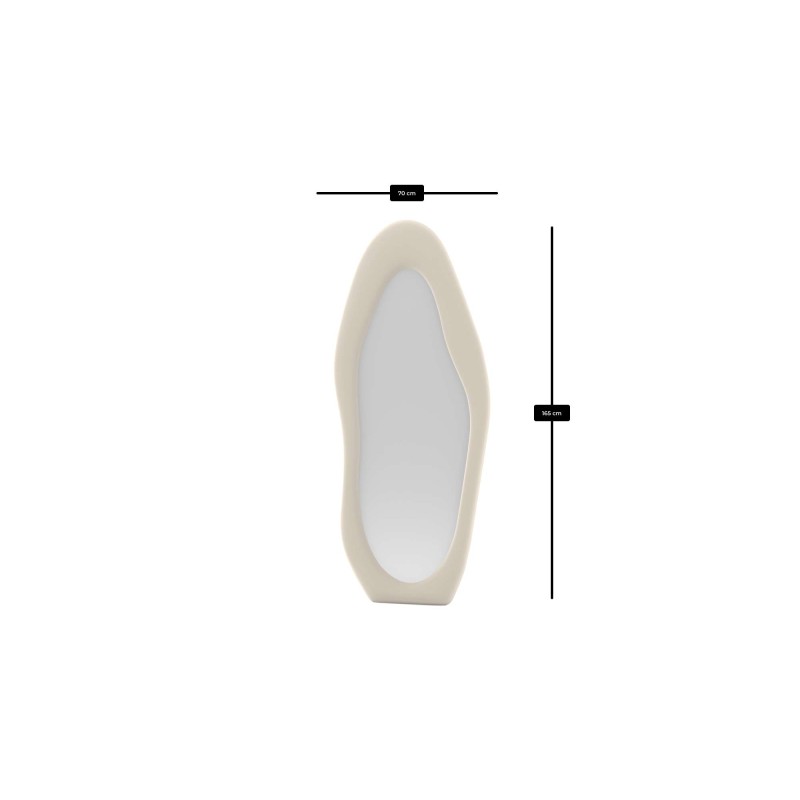 Cheval Mirror Nero - Cream Cream