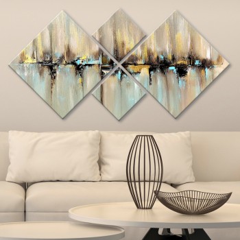 Decorative MDF Painting (4 Pieces) 4MDF05568864473 Multicolor