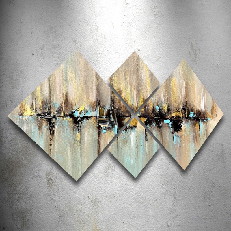 Decorative MDF Painting (4 Pieces) 4MDF05568864473 Multicolor