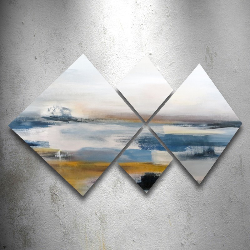 Decorative MDF Painting (4 Pieces) 4MDF1053165404 Multicolor