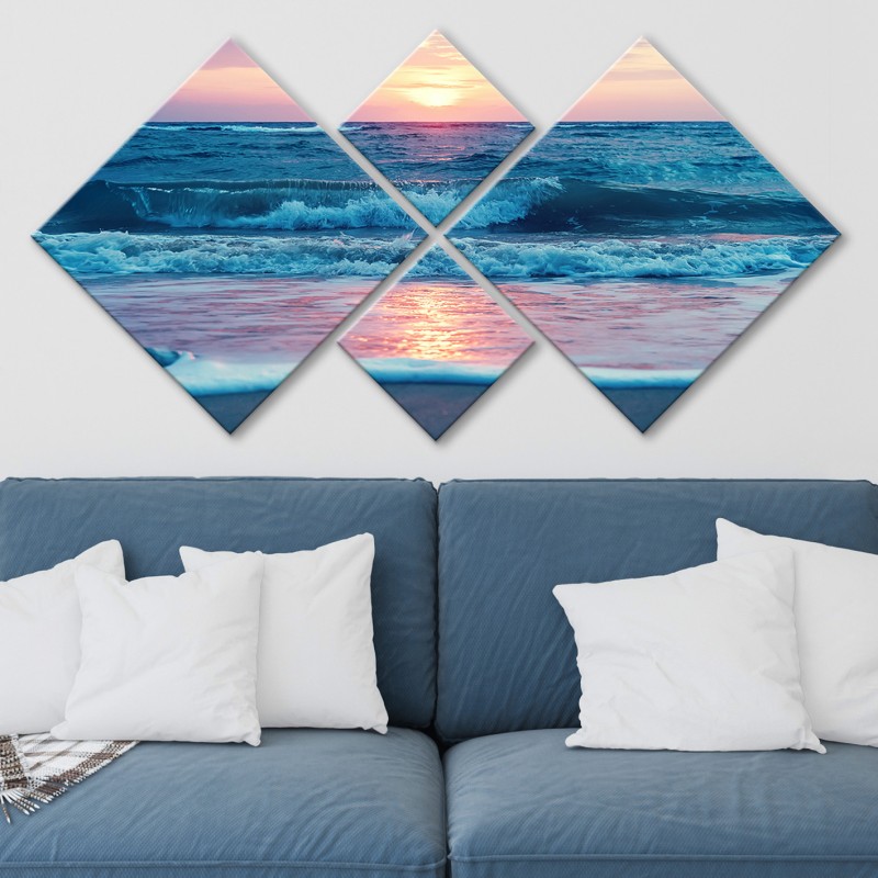 Decorative MDF Painting (4 Pieces) 4MDF1067702498 Multicolor